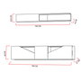 Hanah Home Mueble de TV Nogal y Negro con Estante de Pared